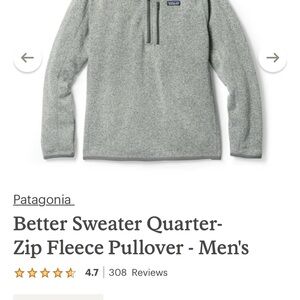 Patagonia Heather Gray Fleece Pullover
